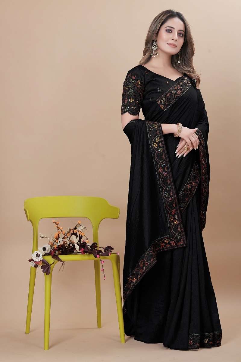 Zili Hit 20 Fancy Wear Vichitra Silk Saree Wholesale catalog