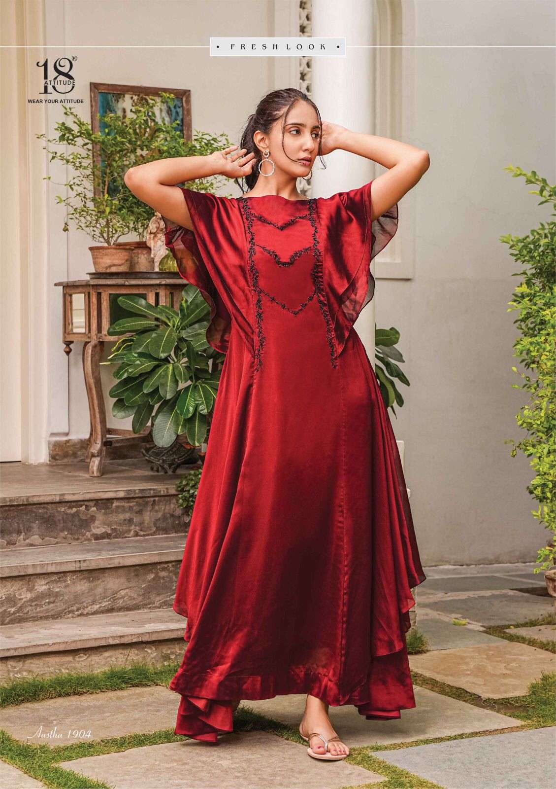 18 Attitude Aastha Vol 19 Premium One Piece Kurti Wholesale catalog