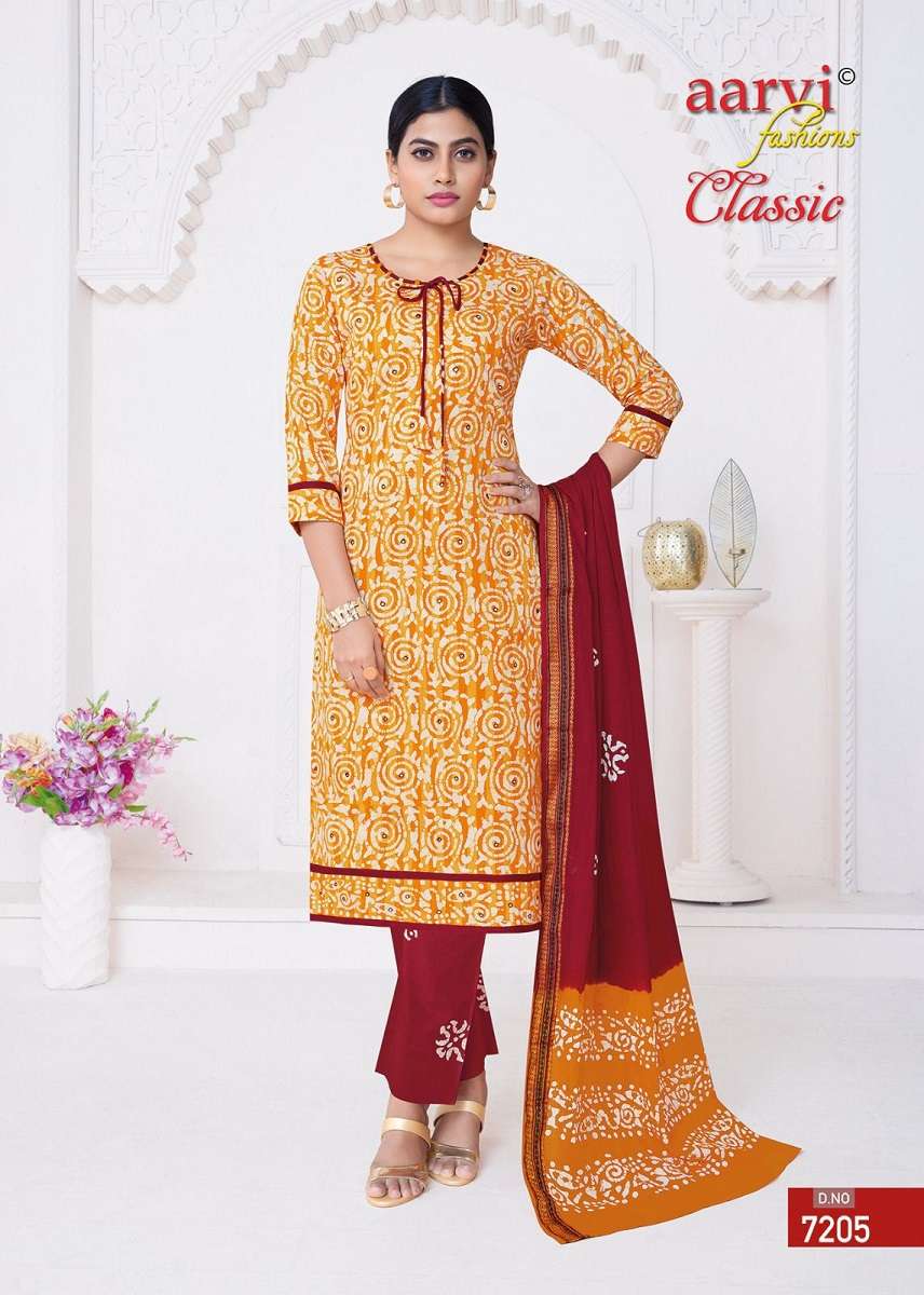 Aarvi Fashion Classic Vol-5 – Kurti Pant With Dupatta -Wholesale Catalog