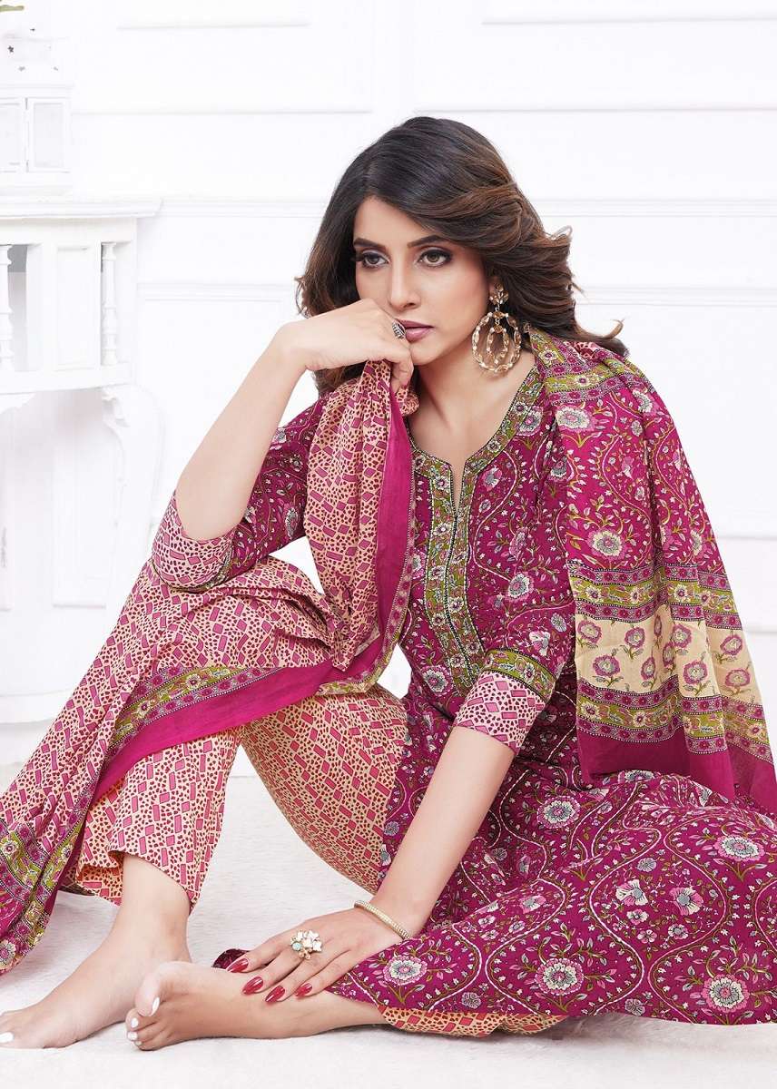 Aarvi Kalamkari Vol 1 Kurti Pant With Dupatta Wholesale catalog