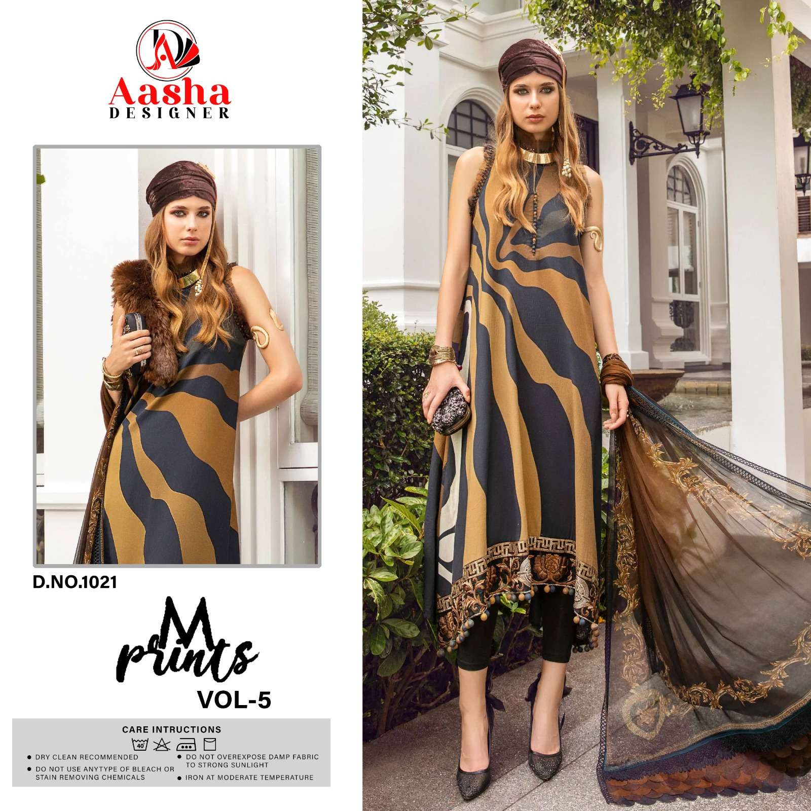 Aasha M Print Vol 5 Cotton Dupatta Pakistani Salwar Suits Wholesale catalog