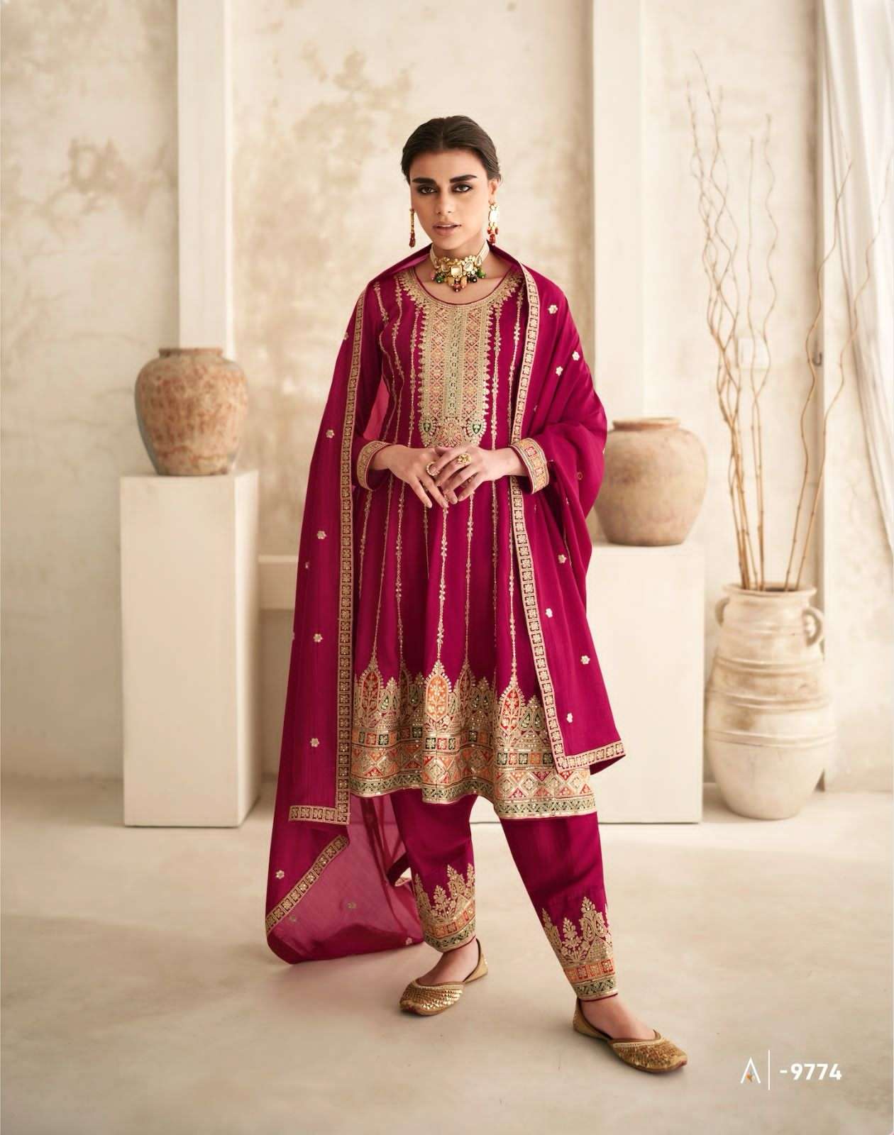 AASHIRWAD CREATION ROMANI Salwar kameez Wholesale catalog