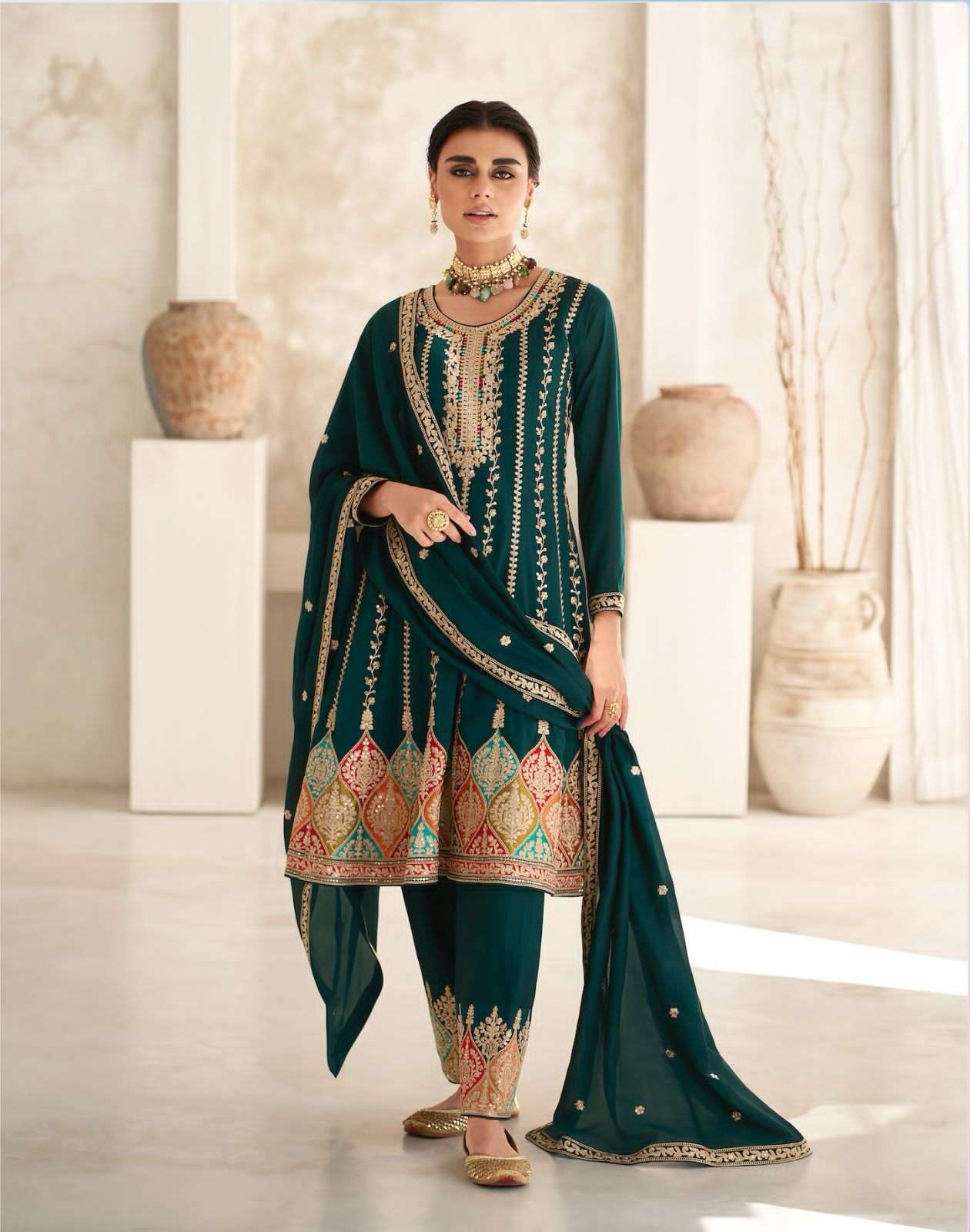 AASHIRWAD CREATION ROMANI Salwar kameez Wholesale catalog