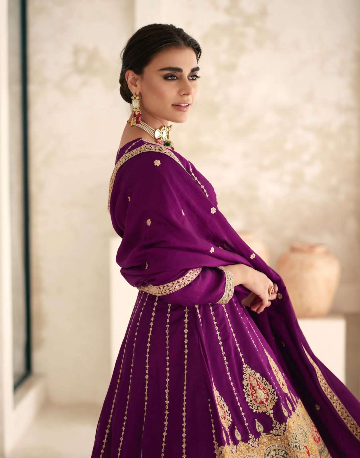 AASHIRWAD CREATION ROMANI Salwar kameez Wholesale catalog
