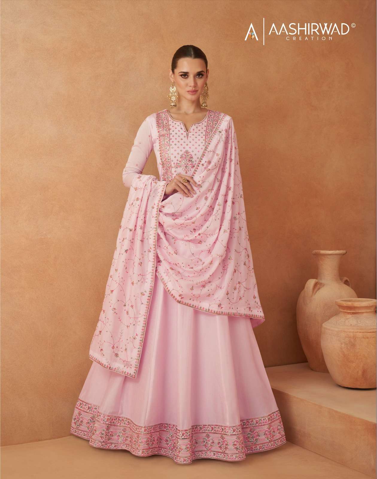 Aashirwad Gulkand Mastani Premium Silk Designer Gown Wholesale catalog