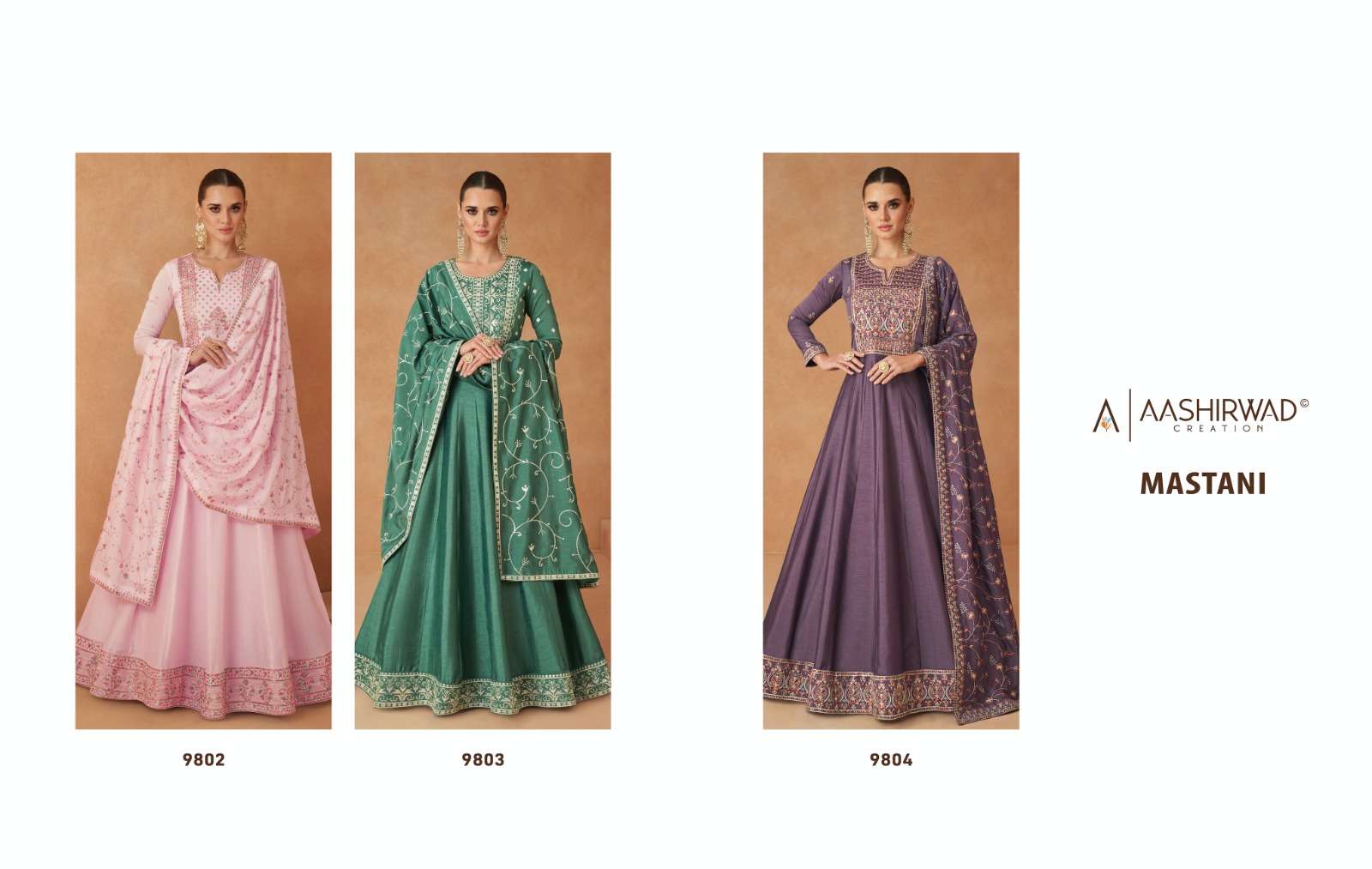 Aashirwad Gulkand Mastani Premium Silk Designer Gown Wholesale catalog