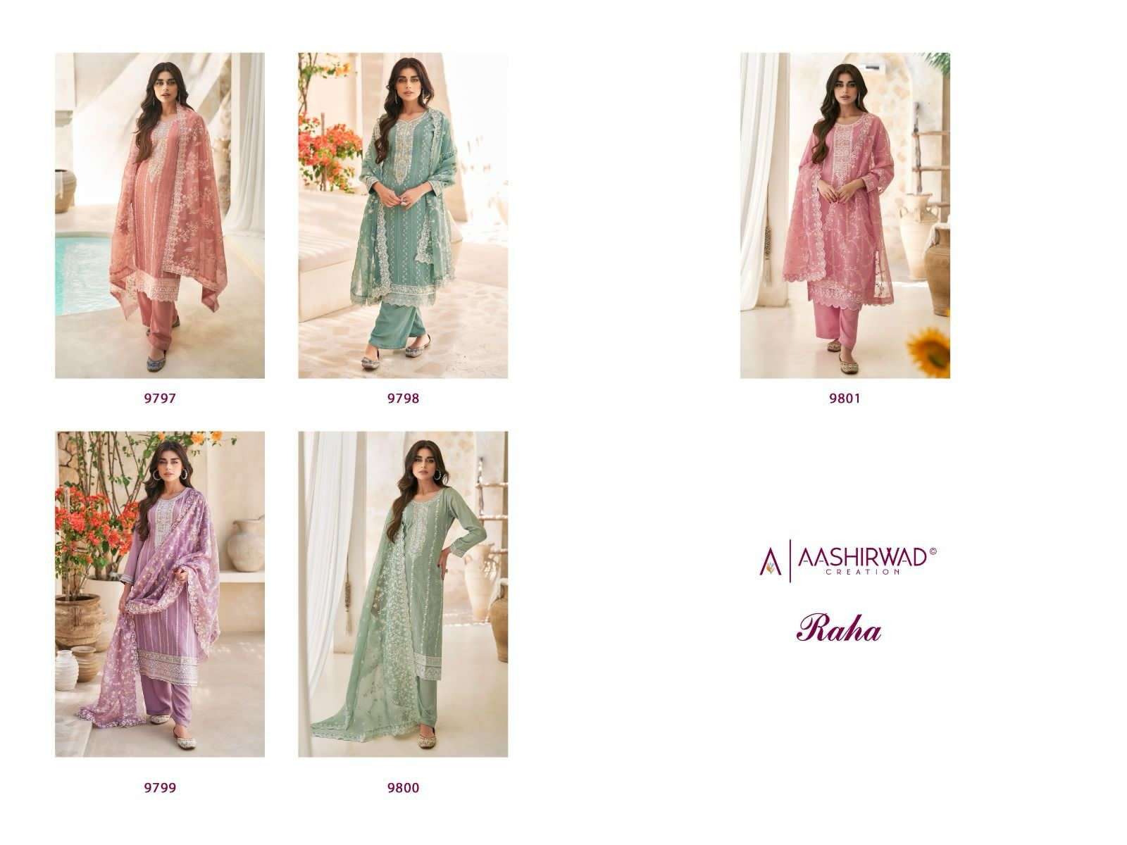 AASHIRWAD  RAHA Salwar Kameez Wholesale catalog