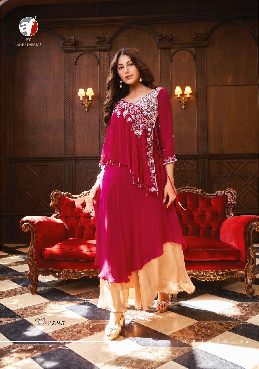 Af Party Wear Vol 2 Designer Drape Indo Western Wholesale catalog