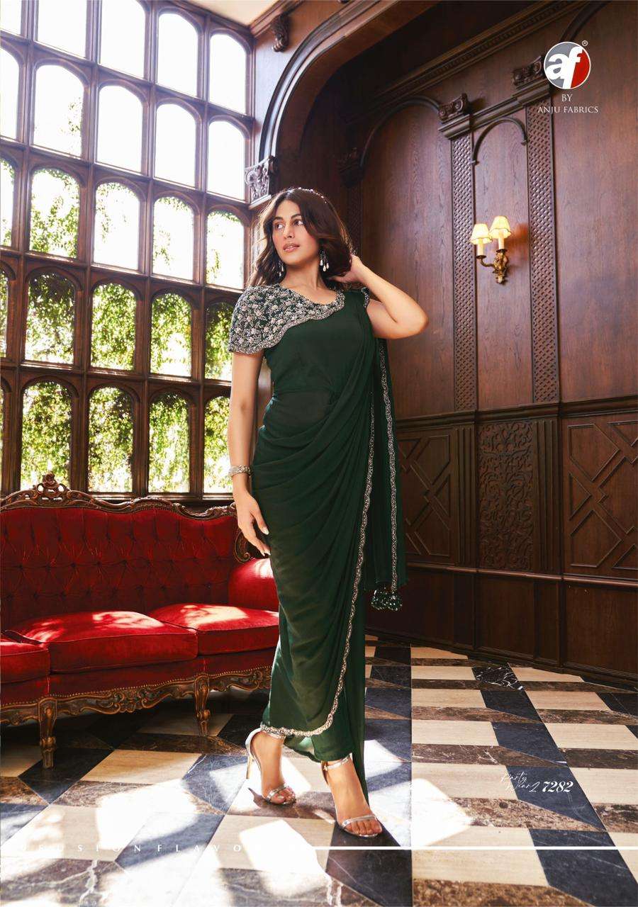 Af Party Wear Vol 2 Designer Drape Indo Western Wholesale catalog