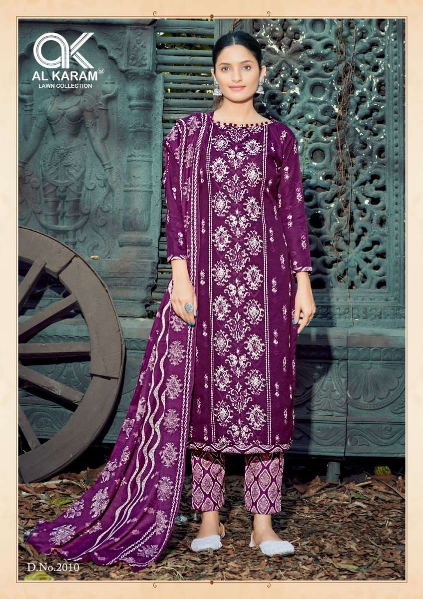 Al Karam Charizma Vol 2 Soft Cotton Print Dress Material Wholesale catalog