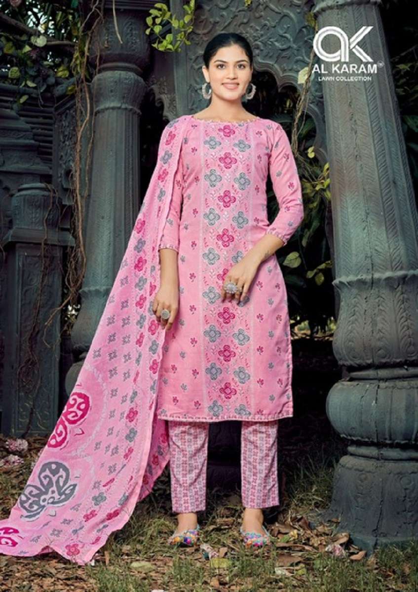 Al Karam Charizma Vol 2 Soft Cotton Print Dress Material Wholesale catalog