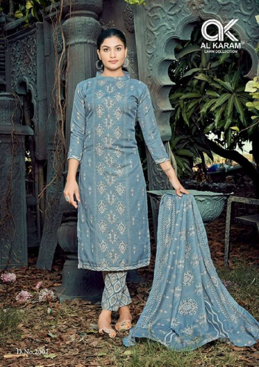 Al Karam Charizma Vol 2 Soft Cotton Print Dress Material Wholesale catalog
