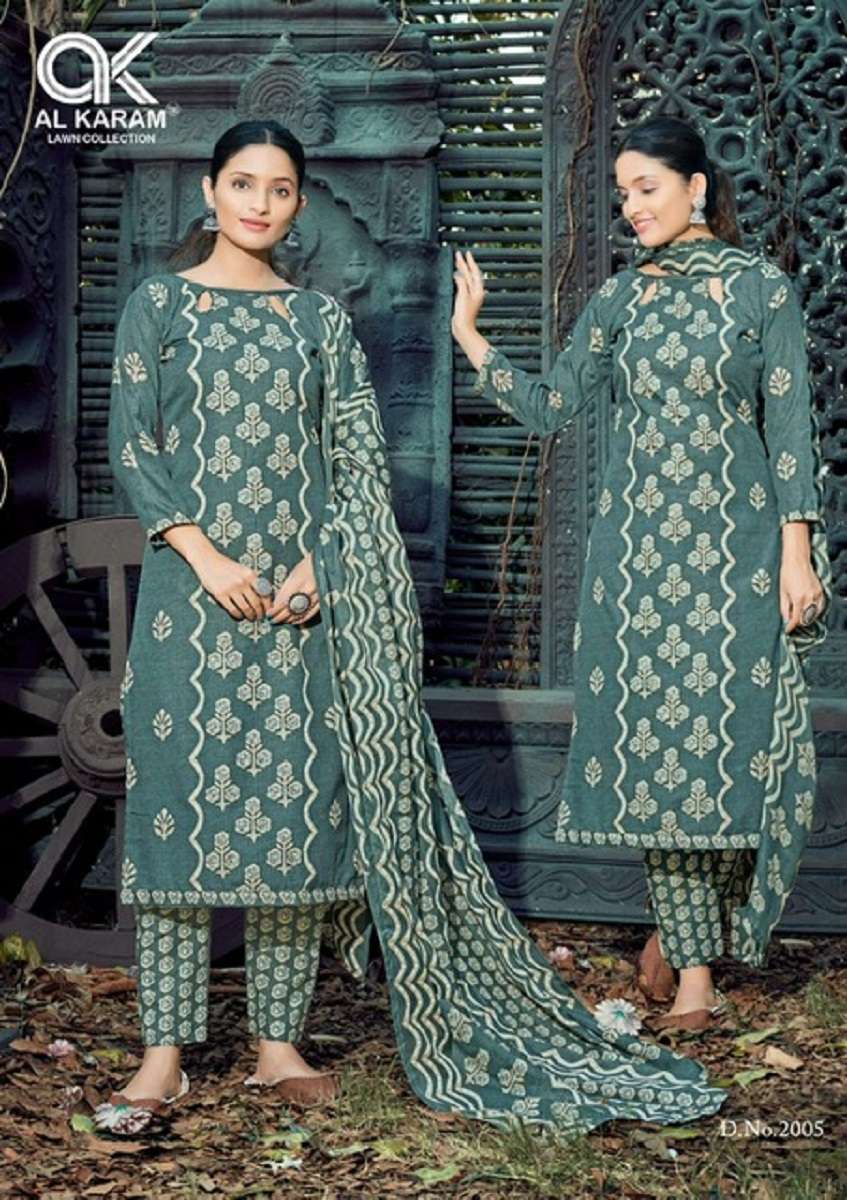 Al Karam Charizma Vol 2 Soft Cotton Print Dress Material Wholesale catalog