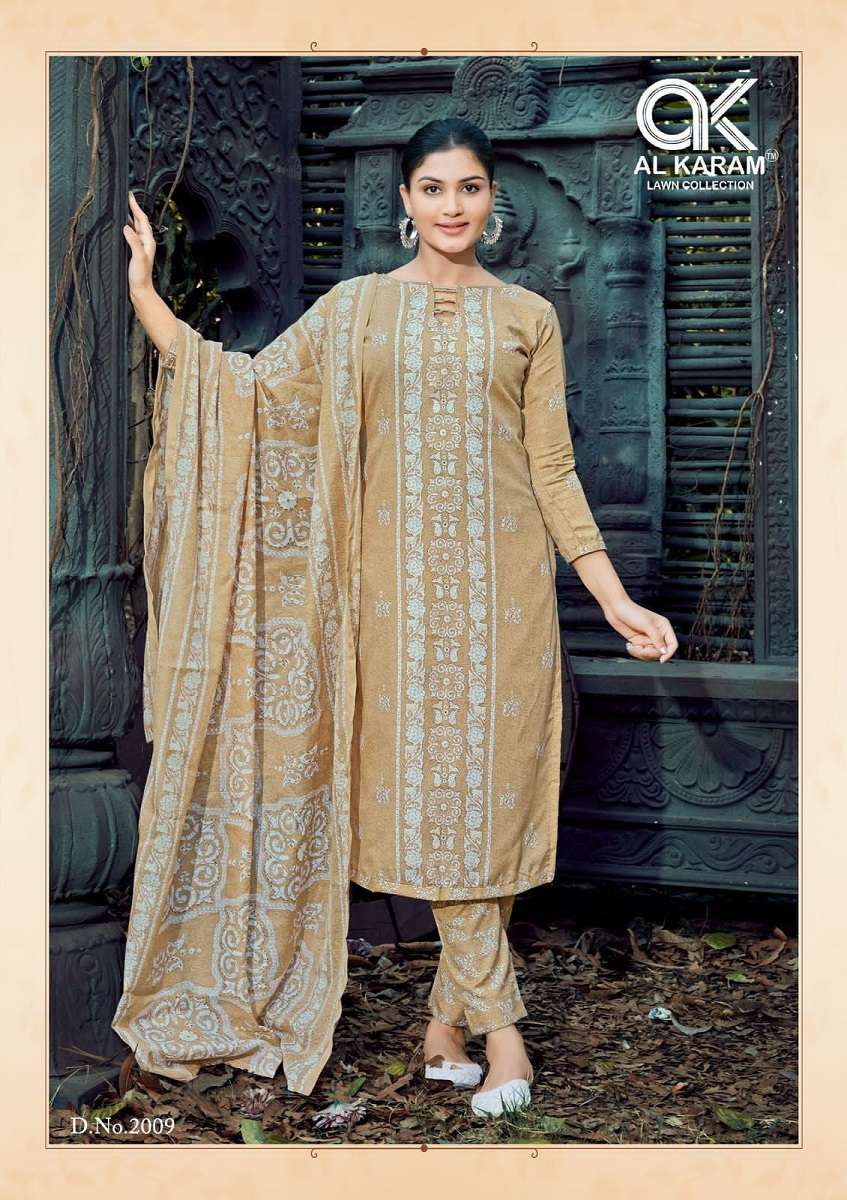 Al Karam Charizma Vol 2 Soft Cotton Print Dress Material Wholesale catalog