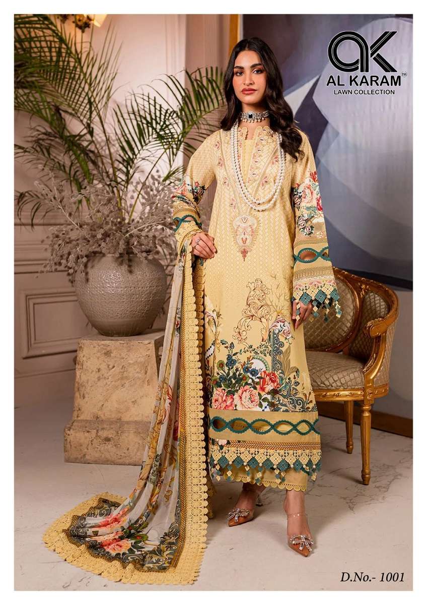  Alkaram Florence Vol-1 - Pure Cambrice Collection  - Wholesale Catalog