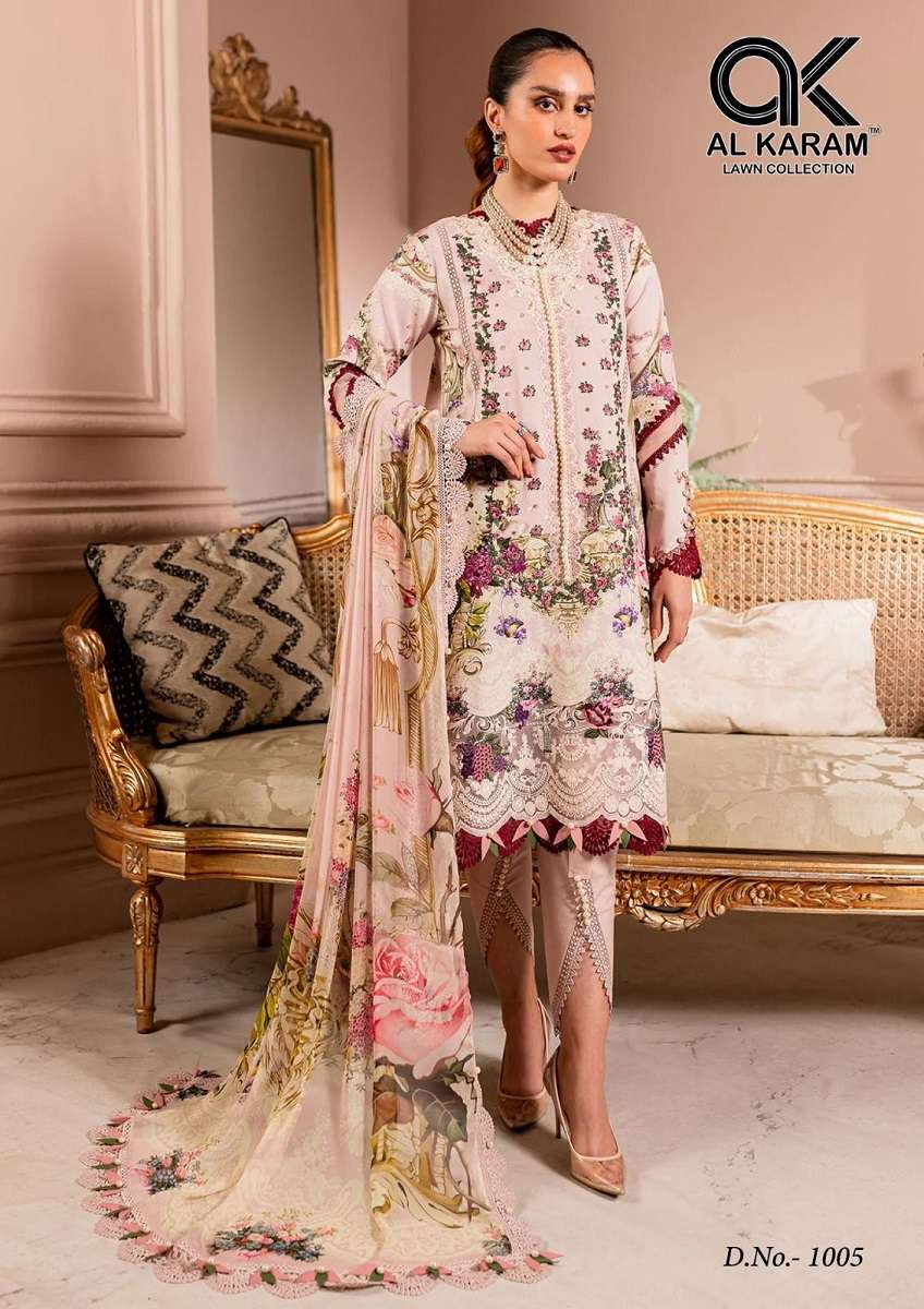  Alkaram Florence Vol-1 - Pure Cambrice Collection  - Wholesale Catalog