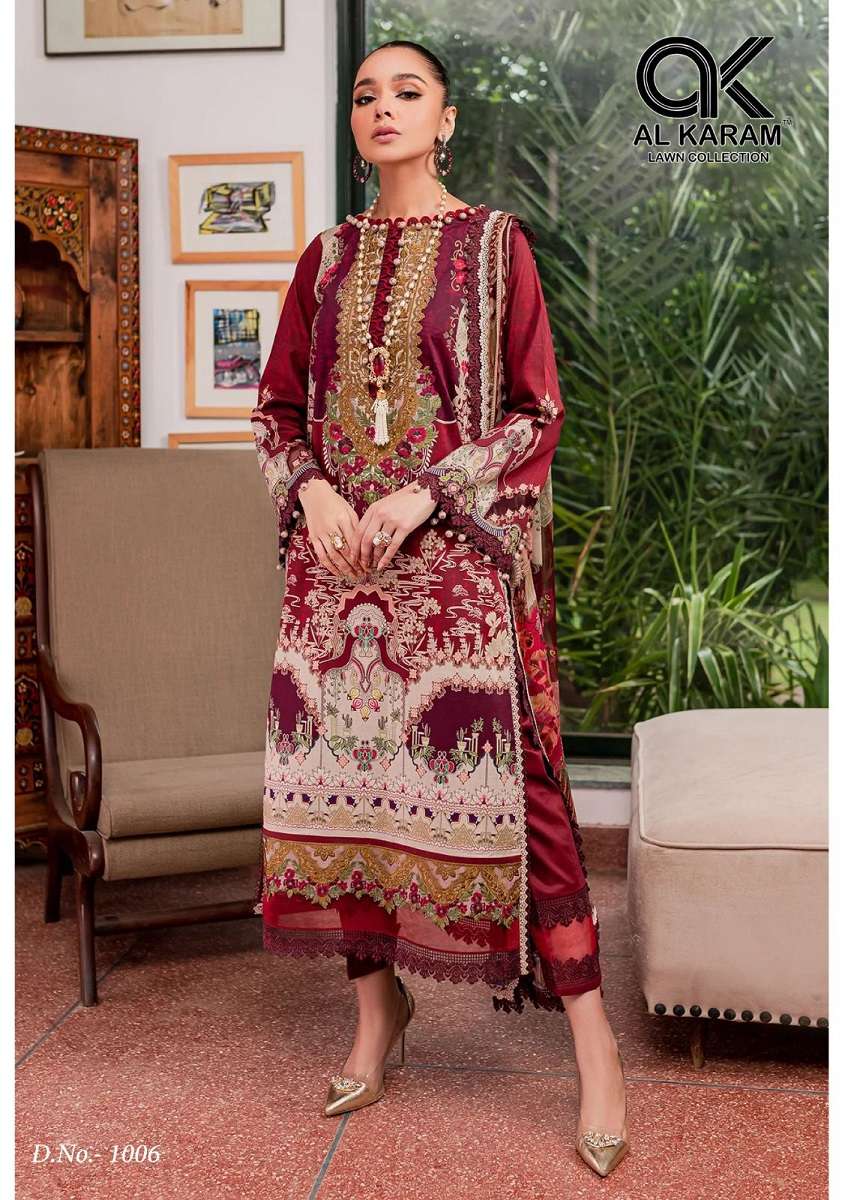  Alkaram Florence Vol-1 - Pure Cambrice Collection  - Wholesale Catalog
