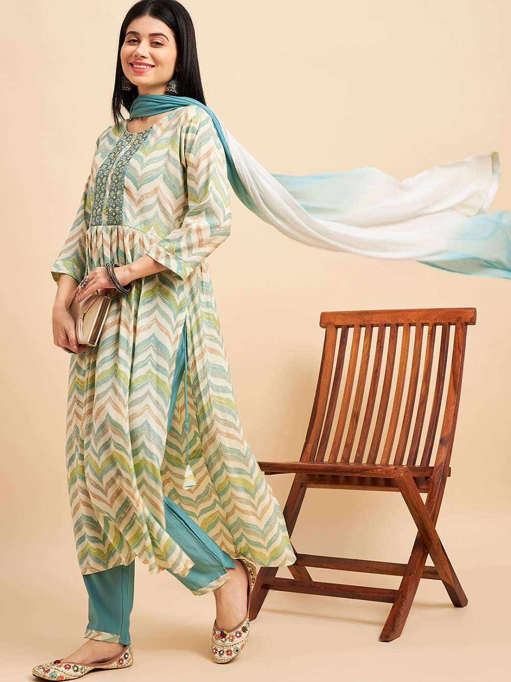 Aminah 1 Chinon Silk Designer Kurti Wholesale catalog