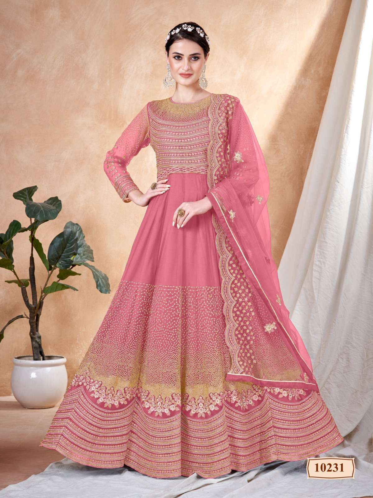 Anjubaa Vol 23 Fancy Designer Net Gown Wholesale catalog