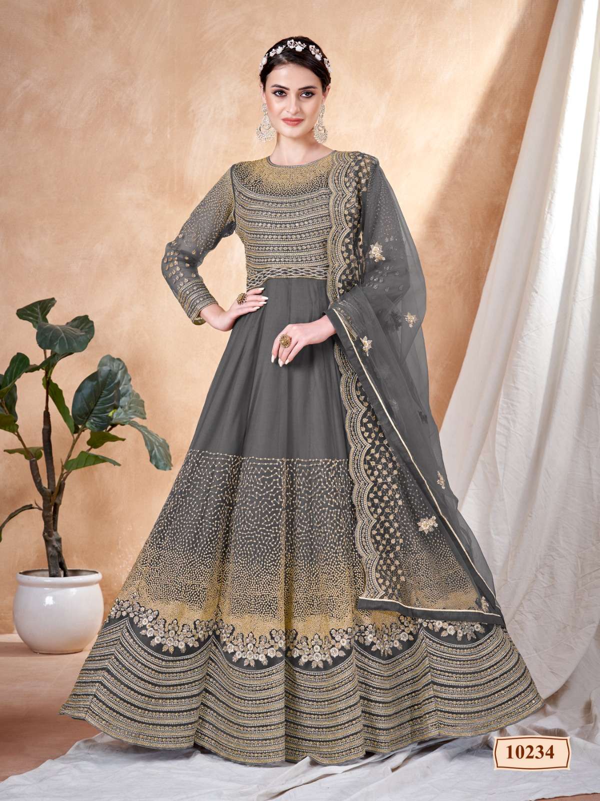 Anjubaa Vol 23 Fancy Designer Net Gown Wholesale catalog