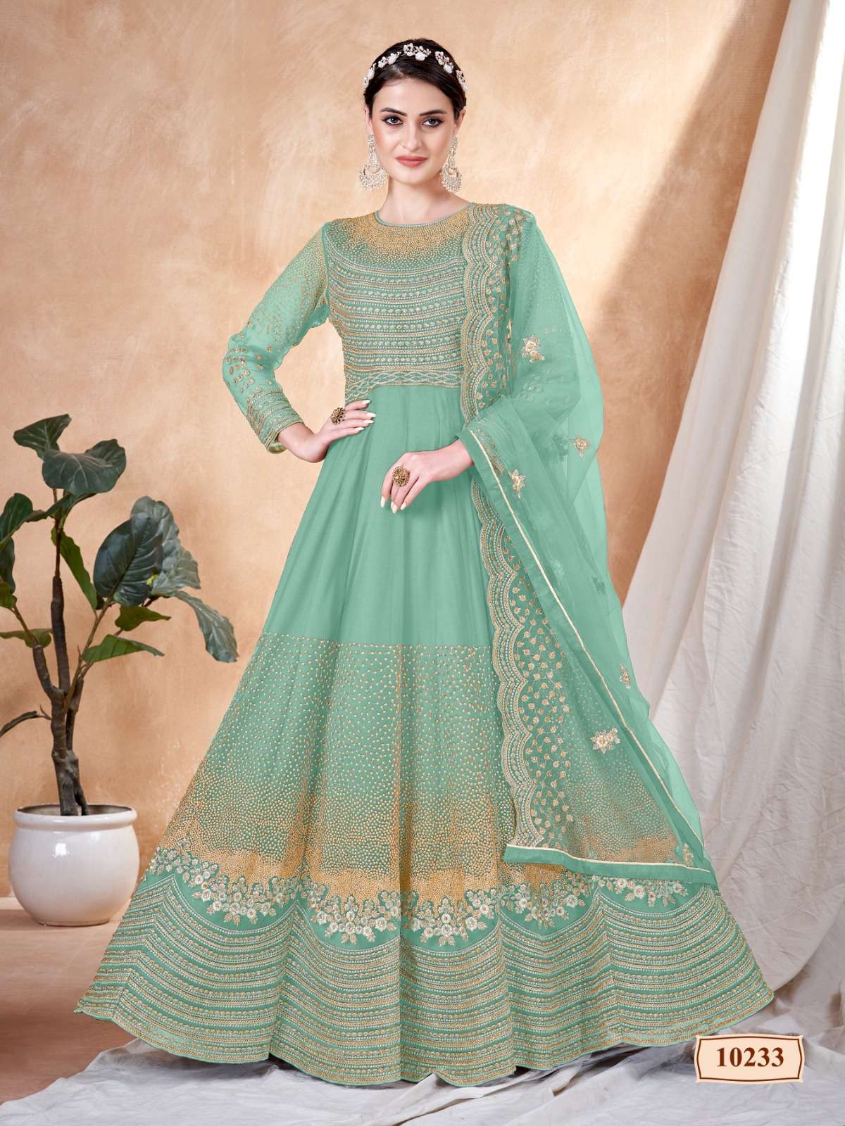 Anjubaa Vol 23 Fancy Designer Net Gown Wholesale catalog