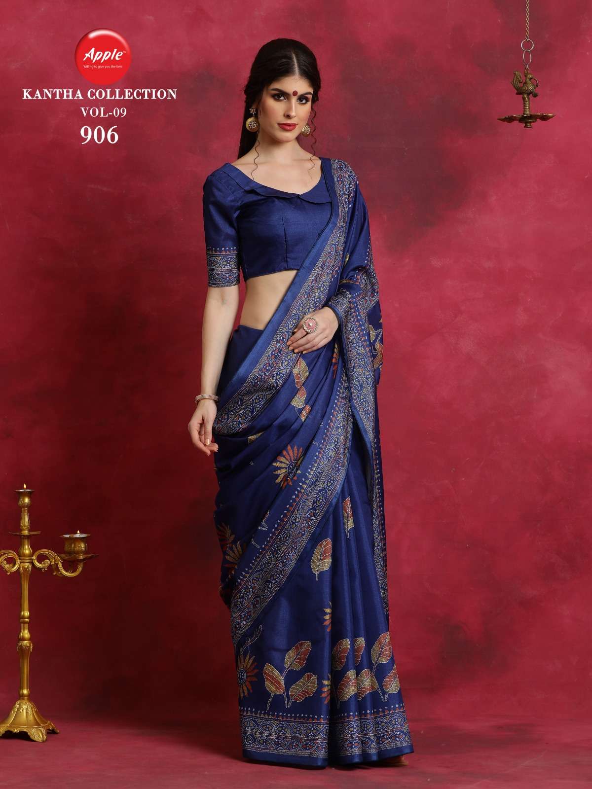 Apple Kantha Collection Vol 9 Manipuri Silk Saree Wholesale catalog