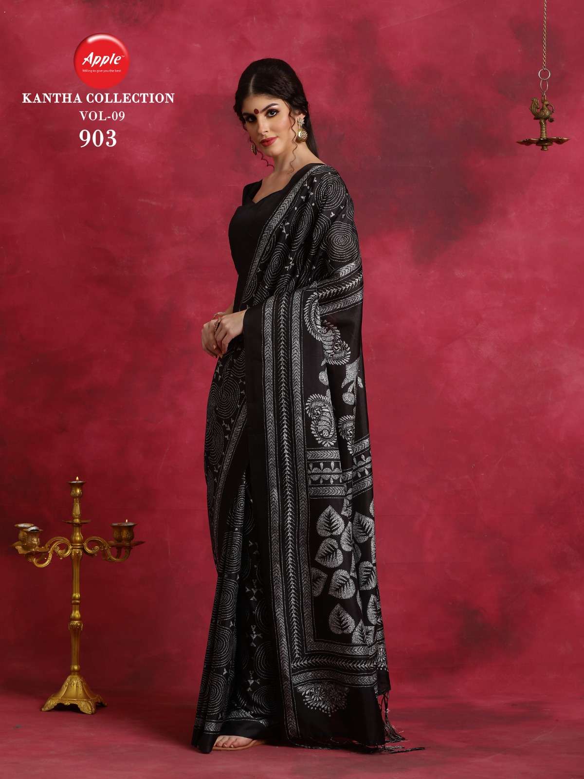 Apple Kantha Collection Vol 9 Manipuri Silk Saree Wholesale catalog