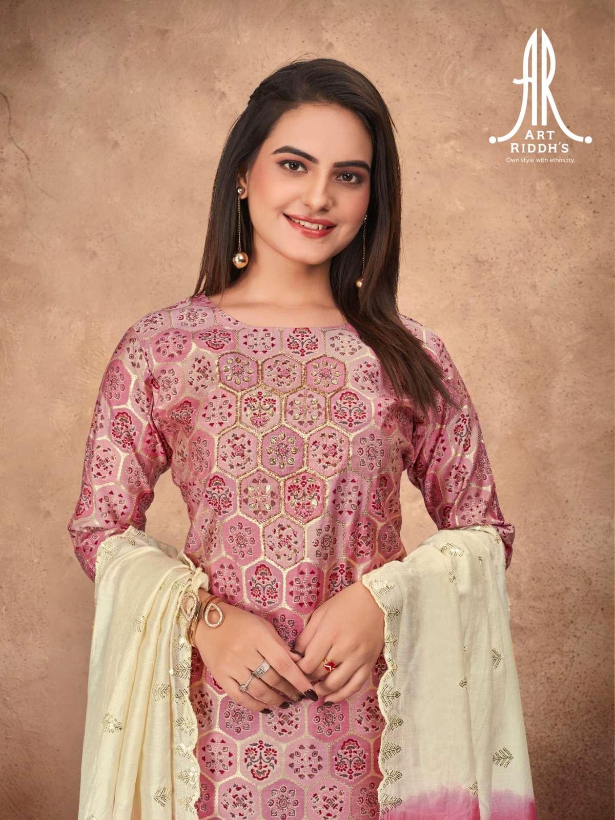 Art Ridh vol- 1 Modal chanderi Kurti Wholesale catalog