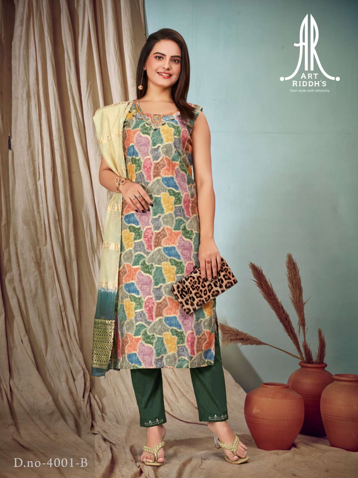 Art Ridh vol-2  MODAL CHANDARY HEAVY KHATLIWORK AND HAND WORK Kurti Wholesale catalog