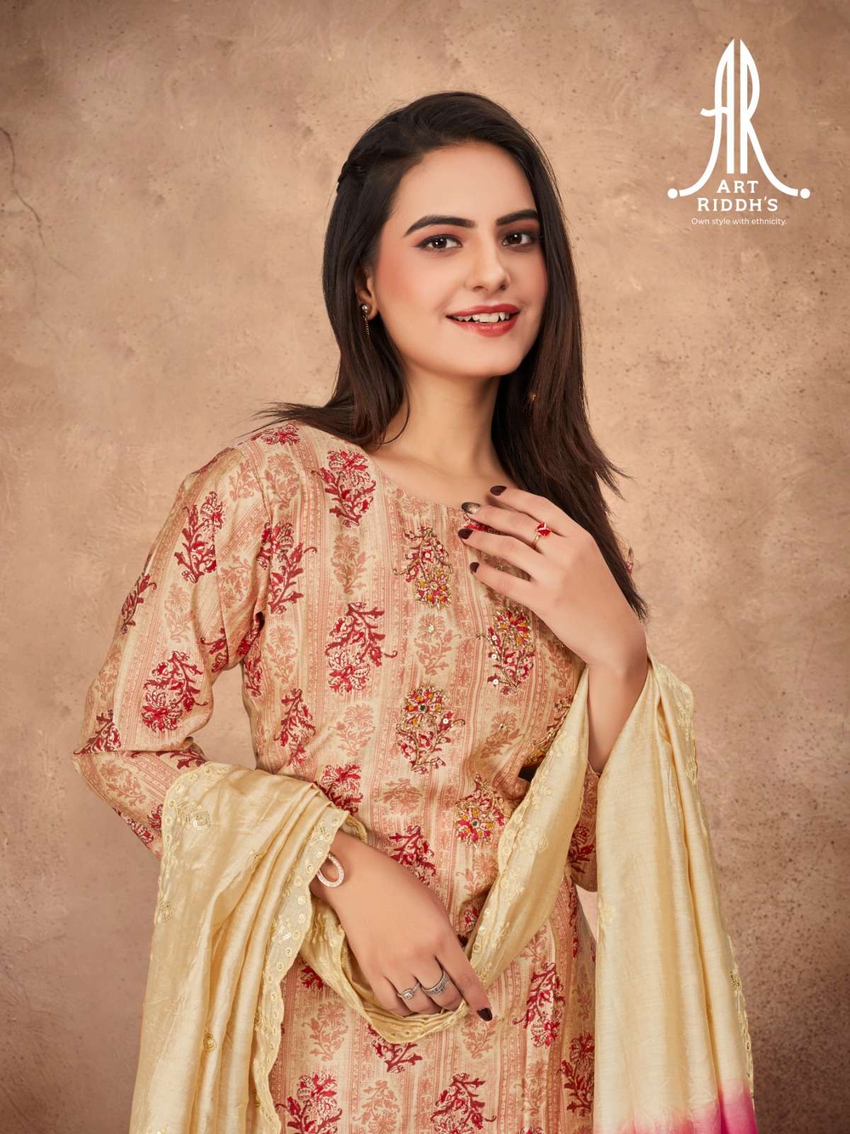Art Ridh vol- 2 Modal chanderi Kurti Wholesale catalog