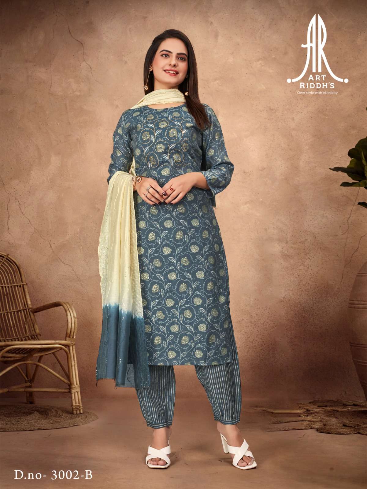 Art Ridh vol- 3 Modal chanderi Kurti Wholesale catalog