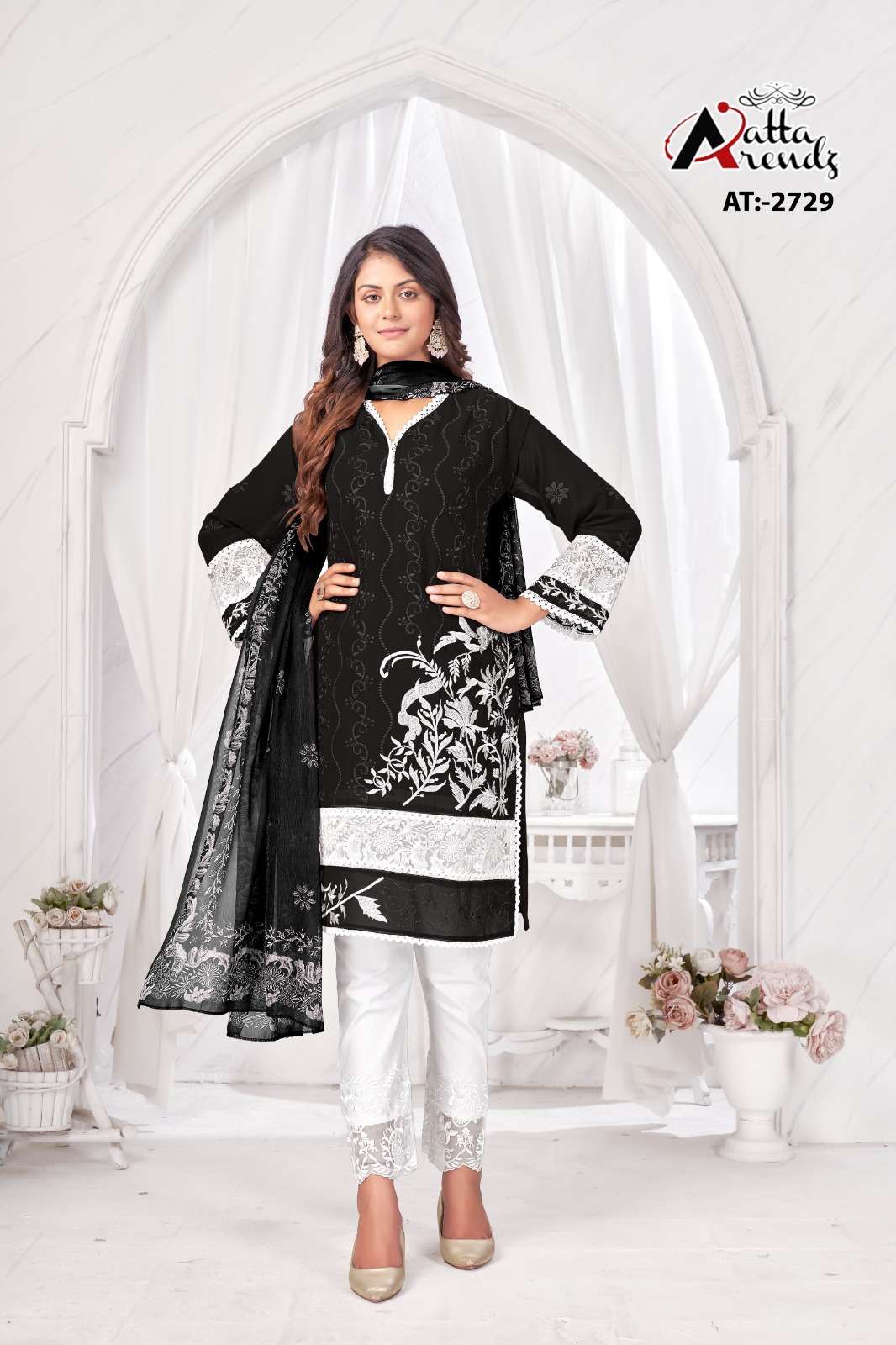Atta Trendz 2729 Georgette Ready Made Pakistani Wholesale catalog
