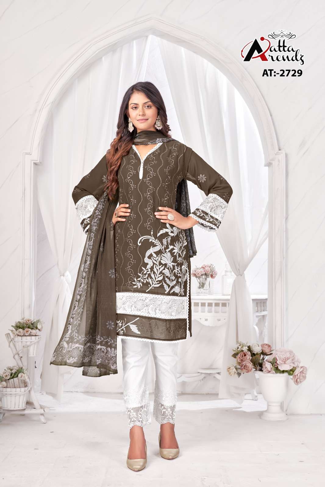 Atta Trendz 2729 Georgette Ready Made Pakistani Wholesale catalog