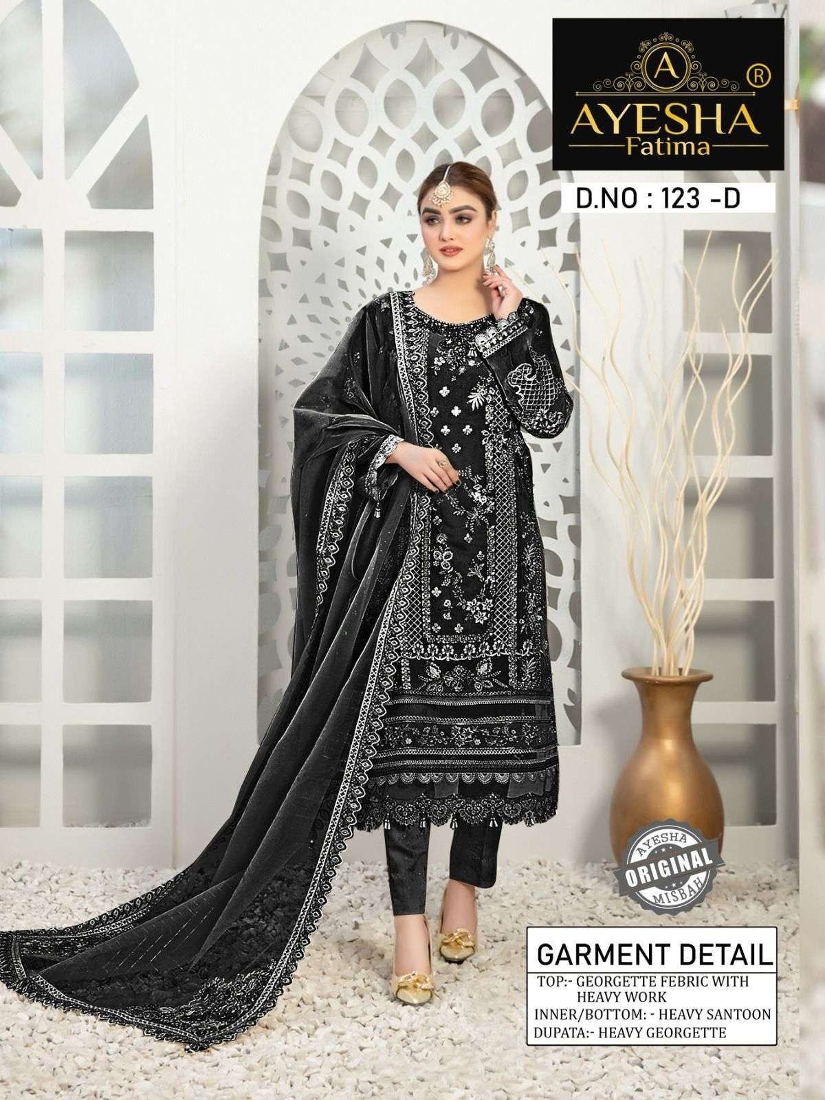 Ayesha Fatima 123 Heavy Georgette Salwar Kameez Wholesale catalog
