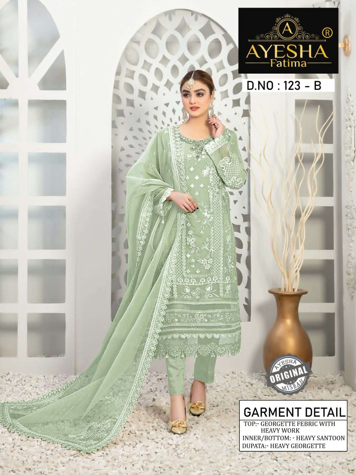 Ayesha Fatima 123 Heavy Georgette Salwar Kameez Wholesale catalog