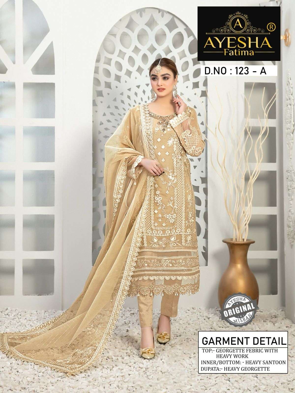 Ayesha Fatima 123 Heavy Georgette Salwar Kameez Wholesale catalog