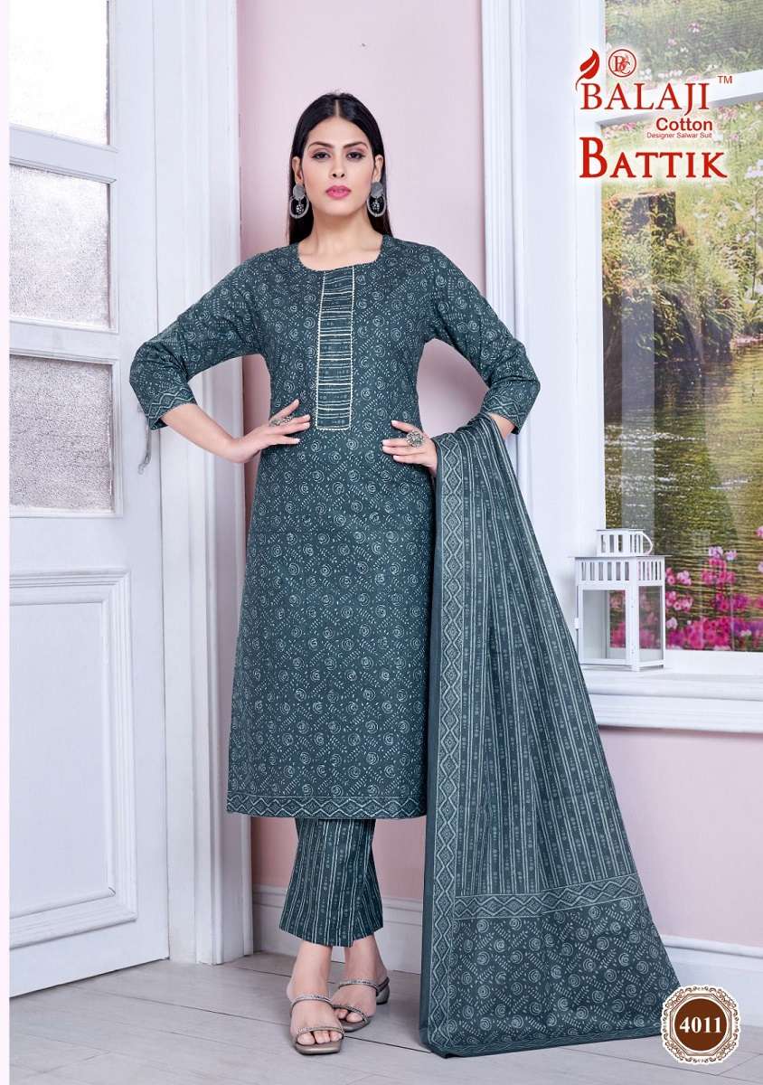 Balaji Battik Cotton Art Work Vol-4 – Dress Material -Wholesale Catalog