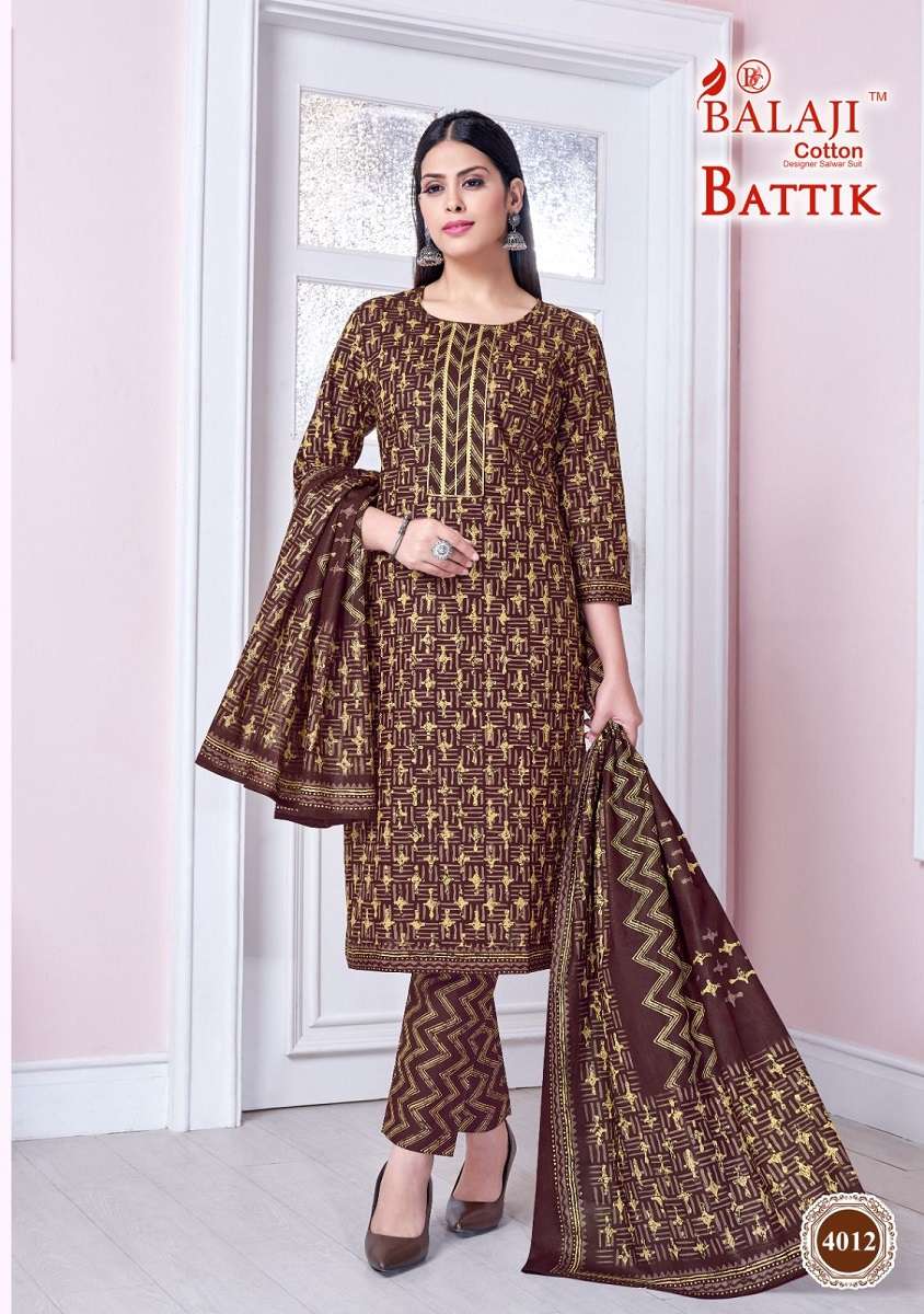 Balaji Battik Cotton Art Work Vol-4 – Dress Material -Wholesale Catalog