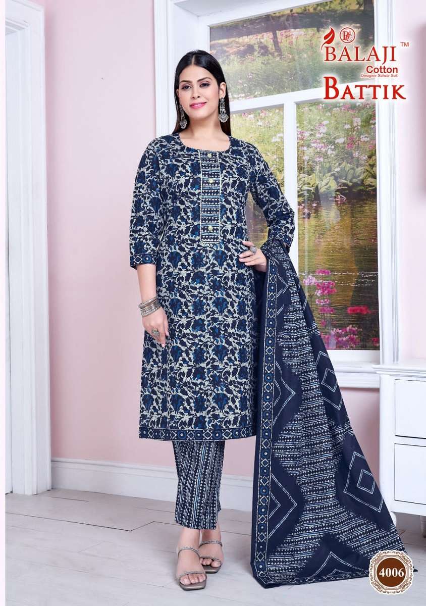 Balaji Battik Cotton Art Work Vol-4 – Dress Material -Wholesale Catalog
