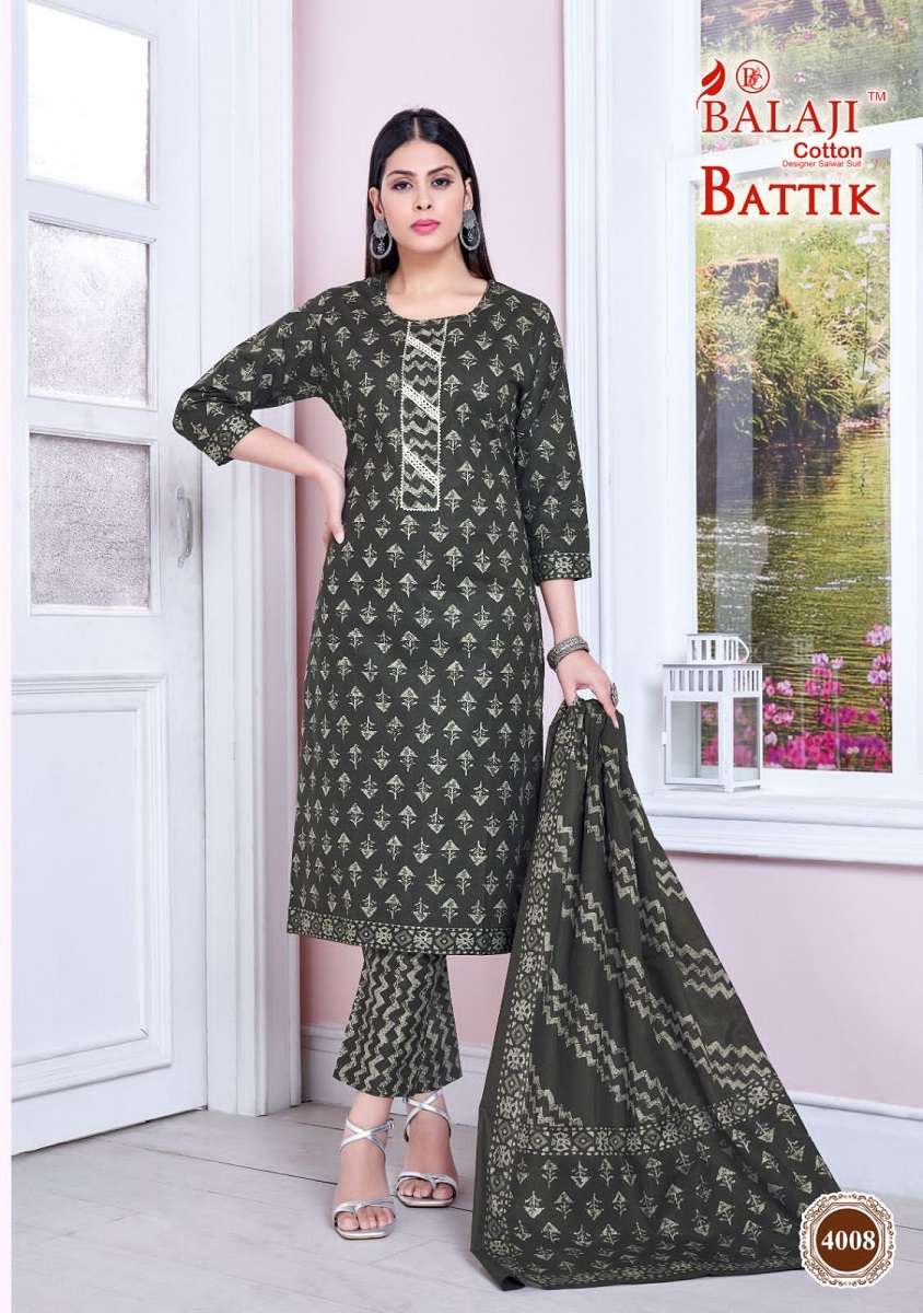 Balaji Battik Cotton Art Work Vol-4 – Dress Material -Wholesale Catalog