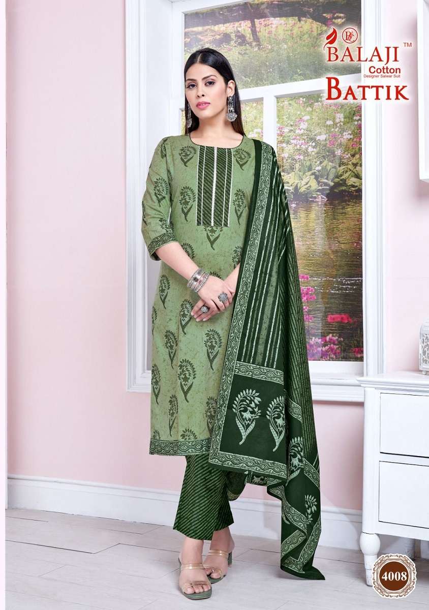 Balaji Battik Cotton Art Work Vol-4 – Dress Material -Wholesale Catalog