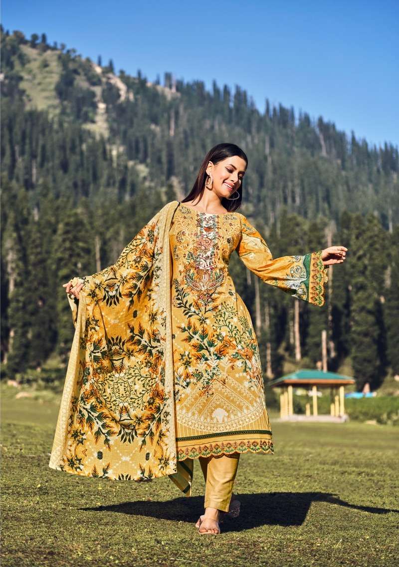 Belliza Aalia Exclusive Embroidery Dress Material Wholesale catalog
