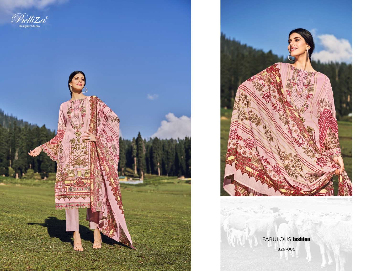 Belliza Aalia Exclusive Embroidery Dress Material Wholesale catalog