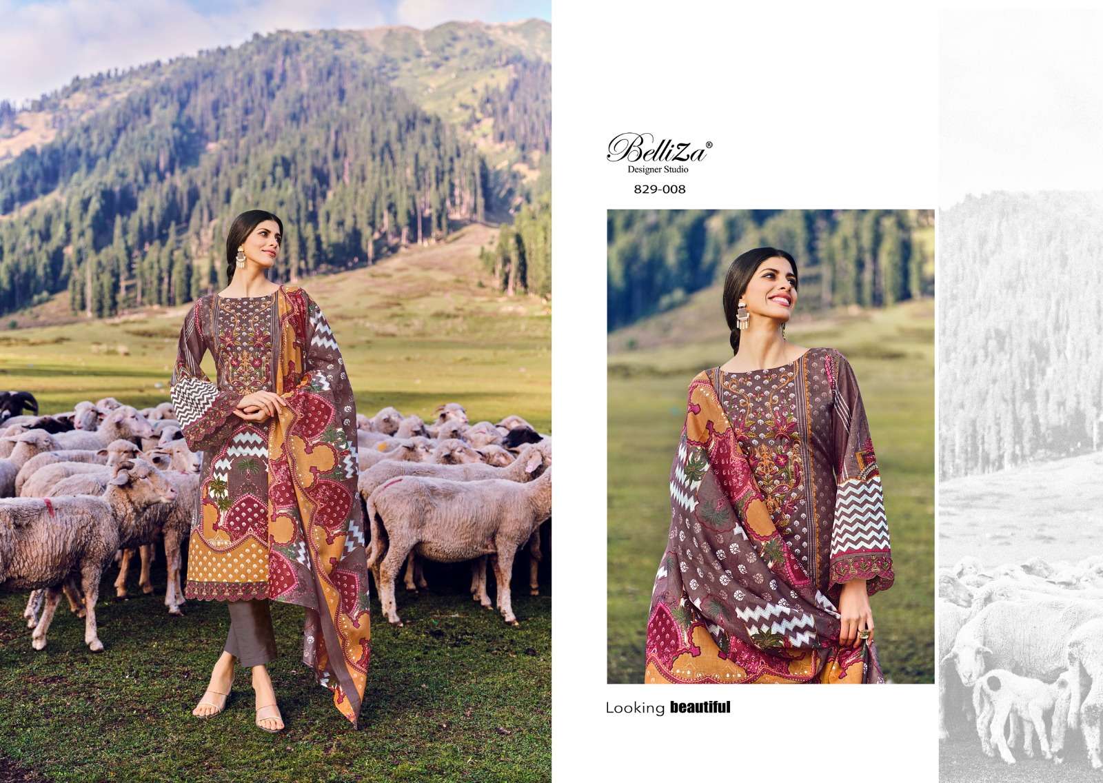 Belliza Aalia Exclusive Embroidery Dress Material Wholesale catalog