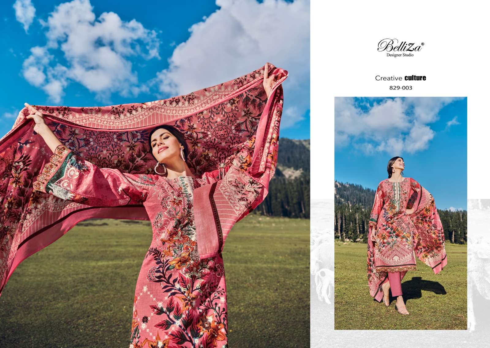 Belliza Aalia Exclusive Embroidery Dress Material Wholesale catalog