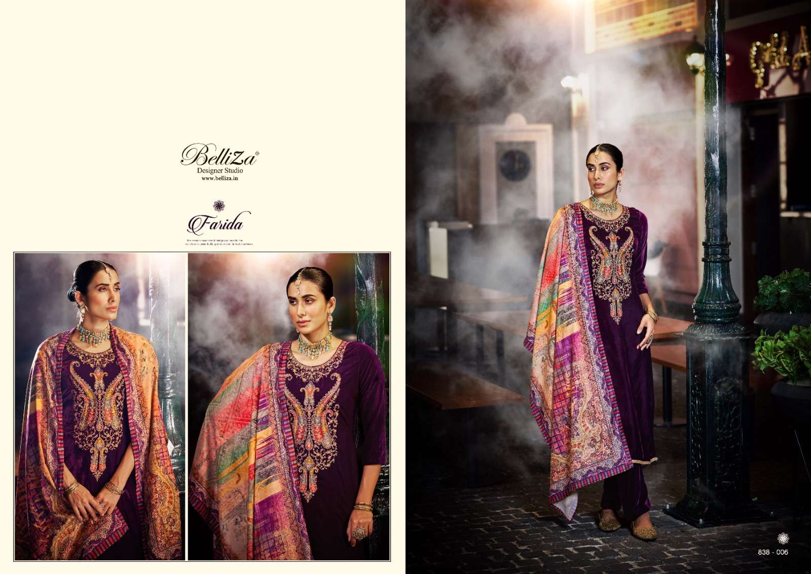 Belliza Farida Exclusive Velevt Dress Material Wholesale catalog