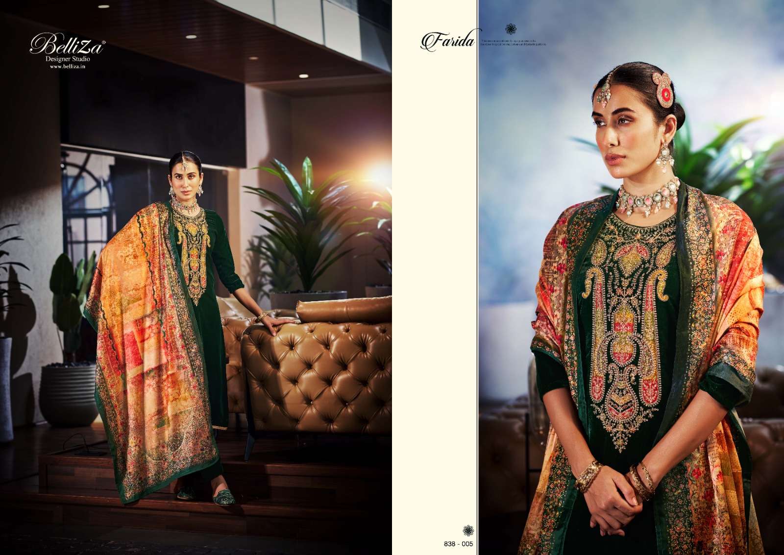 Belliza Farida Exclusive Velevt Dress Material Wholesale catalog