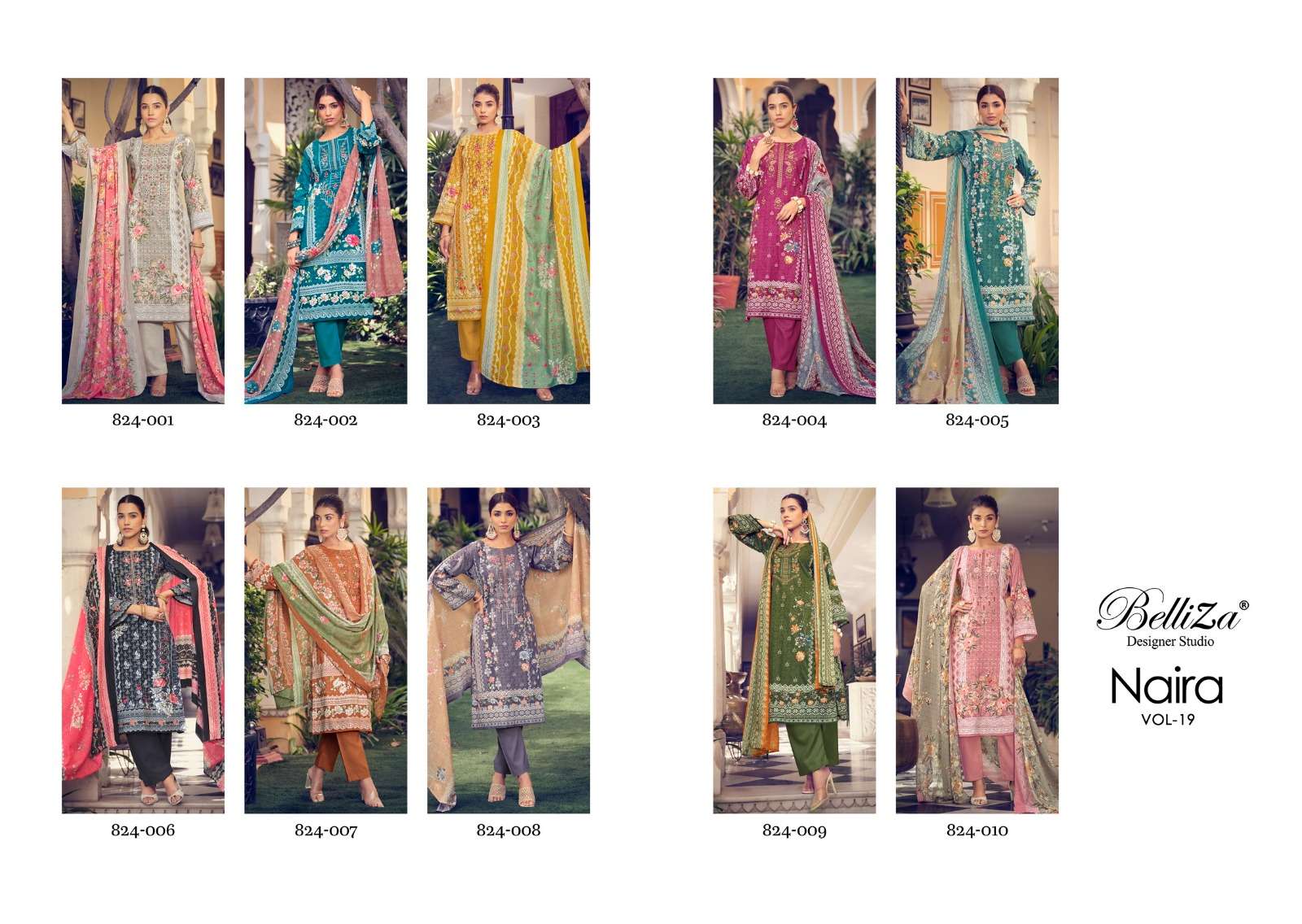 Belliza Naira Vol 19 Premium Designer Dress Material Wholesale catalog