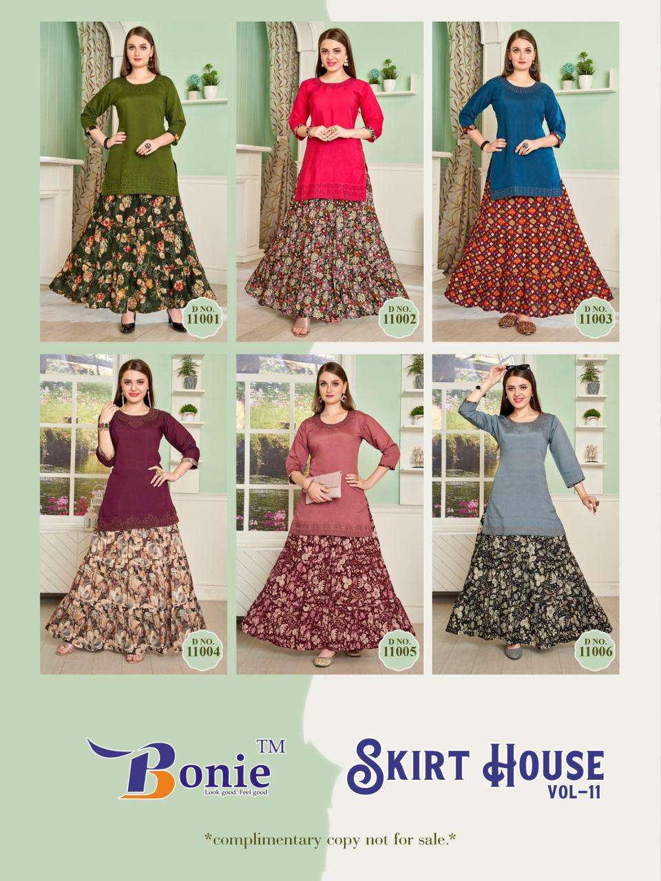 BONIE SKIRT HOUSE 11 Kurti Wholesale catalog