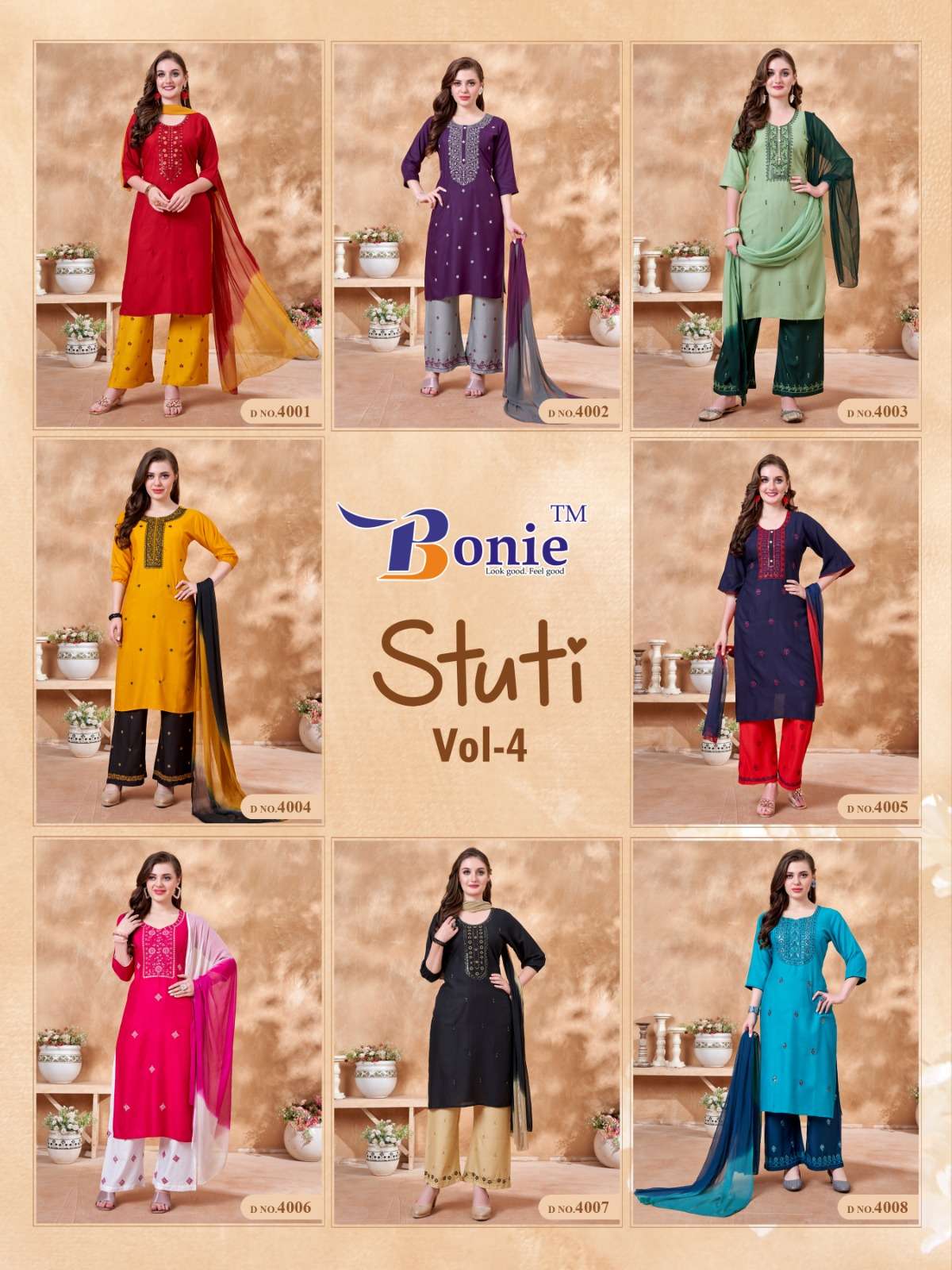 BONIE STUTI- 4 Kurti Wholesale catalog